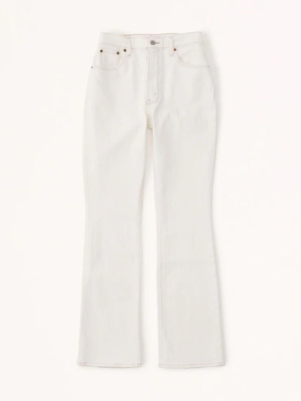 NWT Abercrombie Curve Love The ‘70s Vintage Flare Ultra High Rise Cream Jean 26R